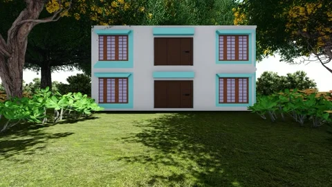 Modern Duplex building for Tourist Stock-Footage 343552805