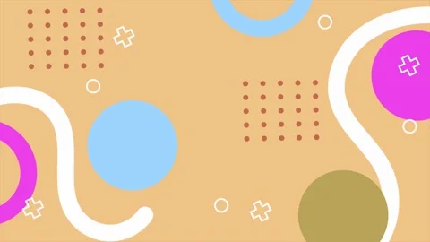 Modern dynamic abstract geometric patterns in bold colors seamless 4k video Stock Footage 322145539