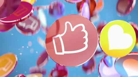 Modern dynamic animation of Like and Love in social media in 4K 스톡 동영상 144038313