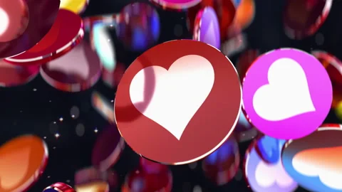 Modern dynamic animation of Love it in social media in 4K Stock Footage 144051297