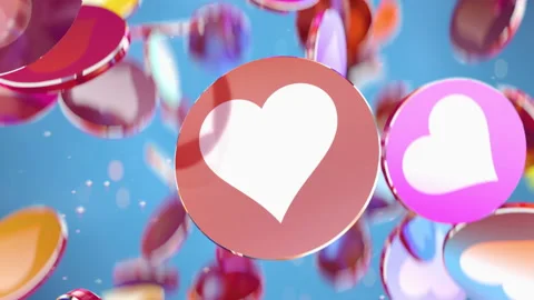 Modern dynamic animation of Love it in social media in 4K Video stock 144052420