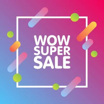 Modern dynamic design style Super sale banner. Special offer and discounts... 스톡 일러스트