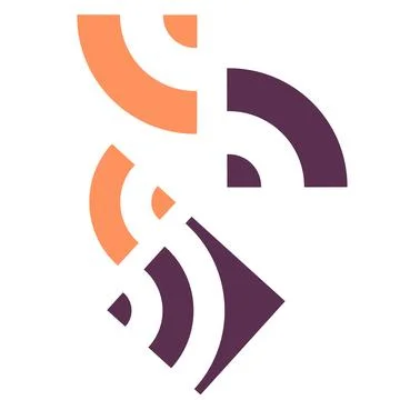 Modern Dynamic Flowing Ribbon Vector Illustration for Branding and Business Stock Illustration