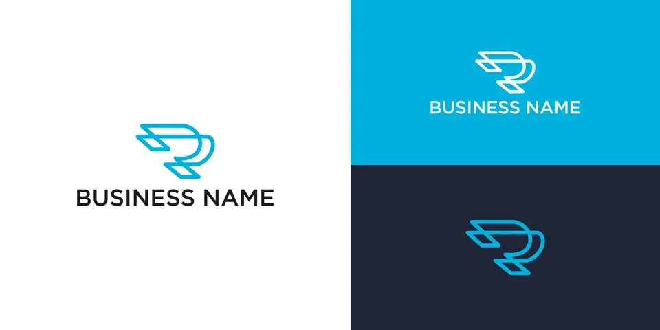 Modern Dynamic Logo Design. Bold, Sleek, and Innovative Branding for Businesses Stock Illustration