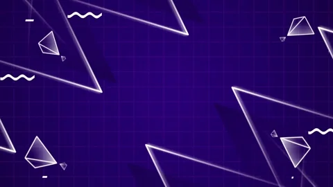 Modern Dynamic Purple Geometric Animation Background Landscape Stock Footage 302255073