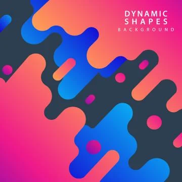 Modern dynamic shapes style background. combination modern style abstraction  Stock Illustration