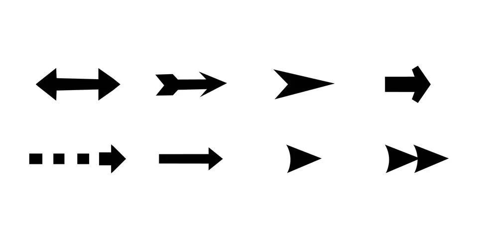 Modern Dynamic Speed and Stealth Arrow Vectors Ilustración de archivo
