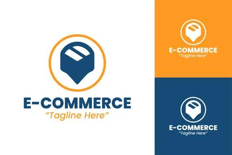 Modern E-Commerce Logo Design Stock Illustration