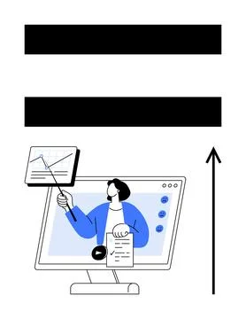 Modern E-Learning Success Navigating Virtual Education Platforms and Tools Illustrazione stock