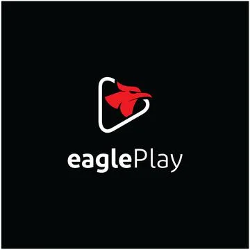 Modern eagle Bird Media Logo Vector icon illustration Stock Illustration