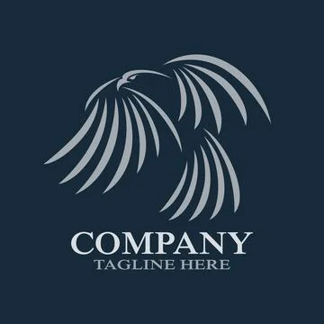 Modern eagle in flight logo. Vector illustration Stock Illustration