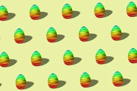 Modern Easter egg pattern made, multicolored Egg Illustrazione stock