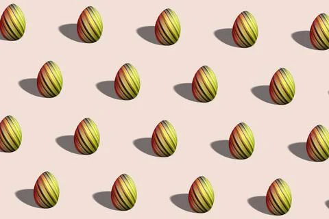 Modern Easter egg pattern made, multicolored Egg Illustrazione stock