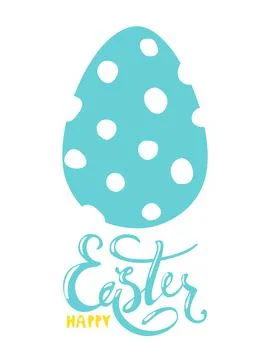 Modern easter minimalistic card with a wish and an egg. Happy easter. Element Stock-Illustration
