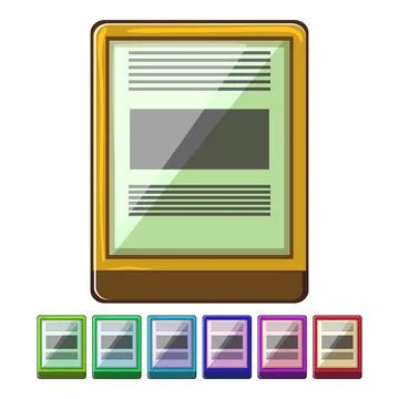 Modern ebook reader cartoon vector graphic イラスト素材