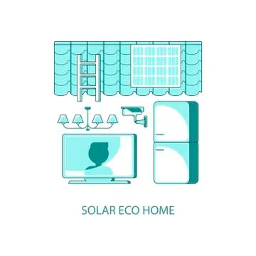 Modern eco technologies Stock Illustration