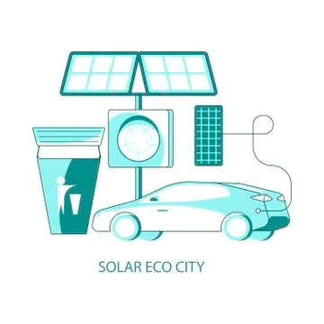 Modern eco technologies Stock Illustration