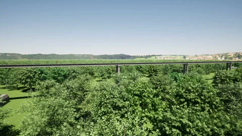 Modern eco transport hyperloop maglev Alternative futuristic speed vehicle Stock Footage 144114333