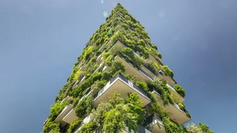 Modern, ecological residential building Stock Footage