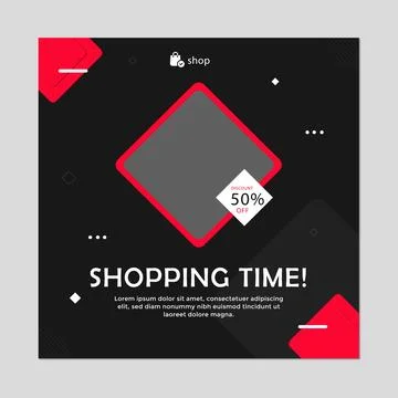 Modern Editable minimal square banner template. Promotion Poster Design  스톡 일러스트