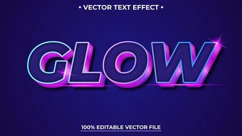 Modern editable text effect vibrant modern color shiny. Text style effect. .. Stock Illustration