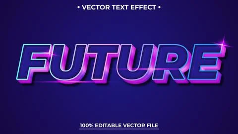 Modern editable text effect vibrant modern color shiny. Text style effect. .. Stock Illustration