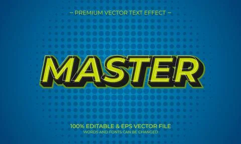 Modern editable text style effect. Editable font style. Vector Illustration Illustrazione stock