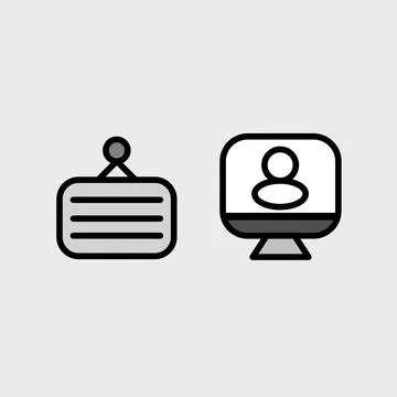 Modern education and school vector symbol set Illustrazione stock