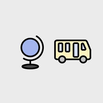 Modern education and school vector symbol set イラスト素材