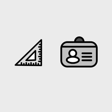 Modern education and school vector symbol set Stockillustratie
