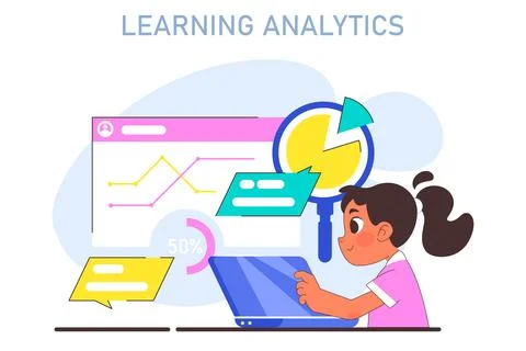 Modern education methodic. Online educational ecosystem provides Stock Illustration