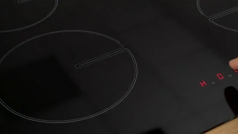 Modern electric cooktop Video stock 108995823
