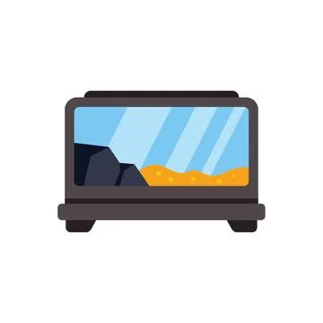 Modern electric fireplace insert with realistic flame effect and logs Stock Illustration