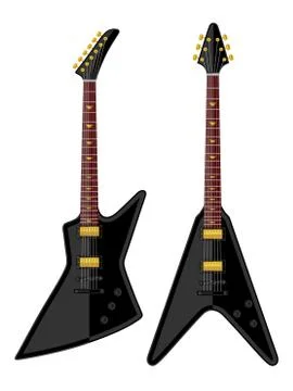 Modern electric guitars Stock Illustration