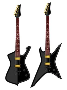 Modern electric guitars Stock Illustration