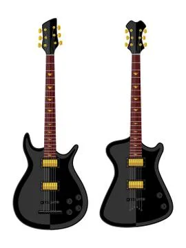 Modern electric guitars Illustrazione stock