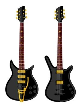 Modern electric guitars Stock Illustration