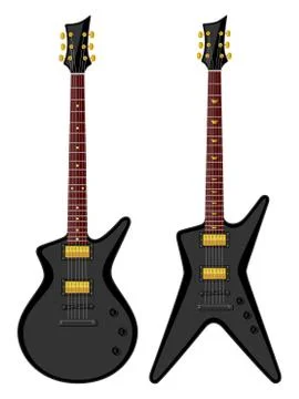 Modern electric guitars Stock Illustration