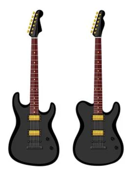 Modern electric guitars Stock Illustration