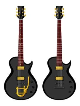 Modern electric guitars Stock-Illustration