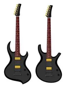 Modern electric guitars Stock Illustration