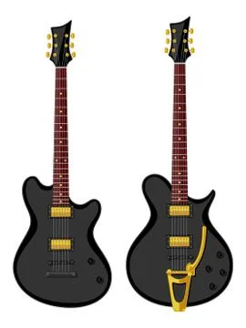 Modern electric guitars Stock Illustration