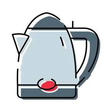 Modern electric kettle for efficient water boiling Stock Illustration