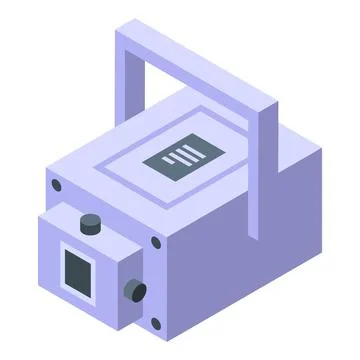 Modern electric meter measuring power consumption in isometric view Stock Illustration