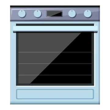 Modern electric oven with control panel displaying cooking settings Stock Illustration