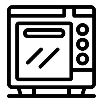 Modern electric oven with timer and temperature settings for baking Stock Illustration