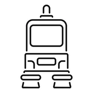 Modern electric passenger express train arriving at station icon Stock Illustration