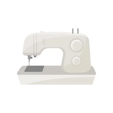 Modern electric sewing machine. Professional device for sewing. Household Stock Illustration
