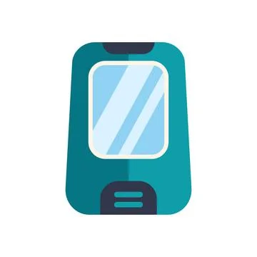 Modern electric train is approaching the station platform Stock Illustration