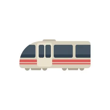 Modern electric train approaching train station platform Illustrazione stock